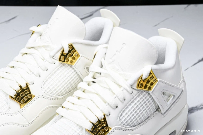 Gold Jordan Metallic AQ9129-170 Retro 4 0918